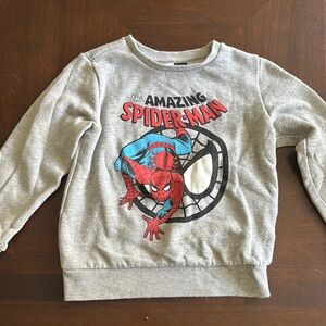 Marvel Gray and Red Spider-Man Sweatshirt
